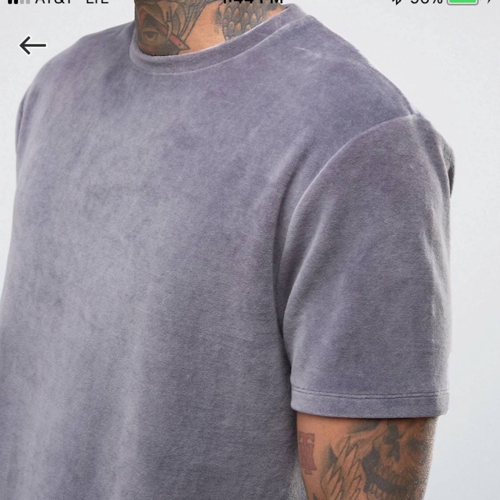 ASOS velour tee - Picture 4 of 8
